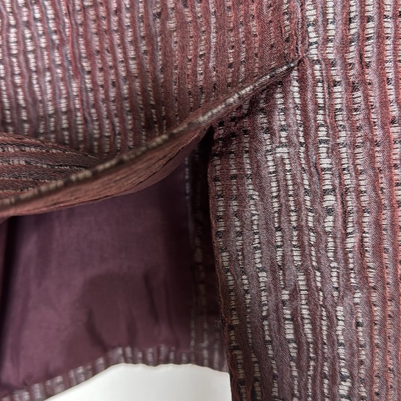 Eileen Fisher Silk Blend Blazer Wine Open Front 3/4 Sleeve Sz XS and pockets - Picture 3 of 5